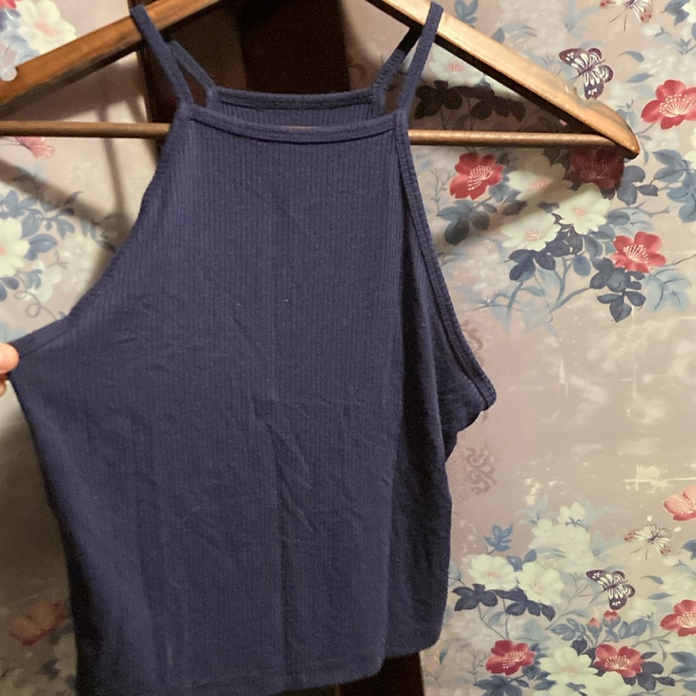 Navy Blue small cropped shirt